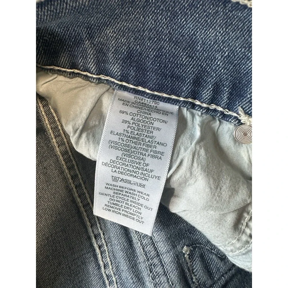 True Religion Ricky SN Flap Straight Fit Jeans Blue Men's 28x34 NWT